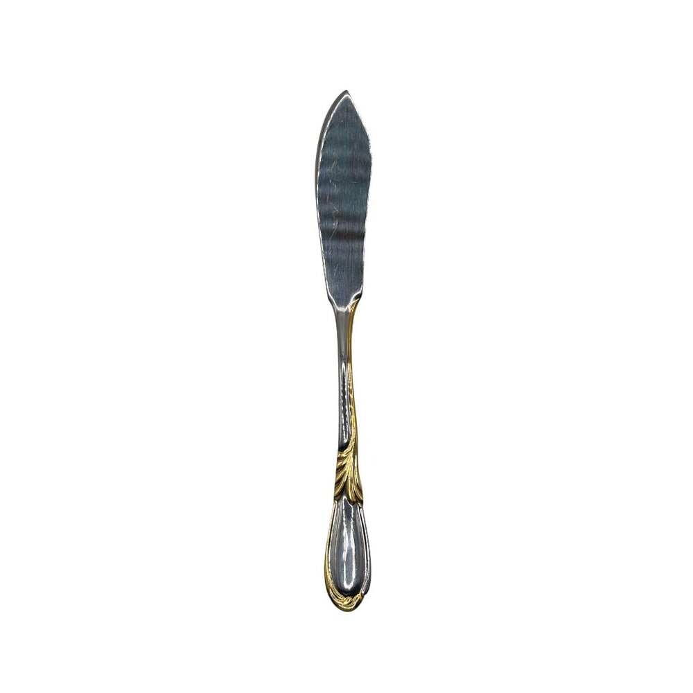 Retroneu Linda Stainless Steel & Gold Accent Master Butter Knife flatware